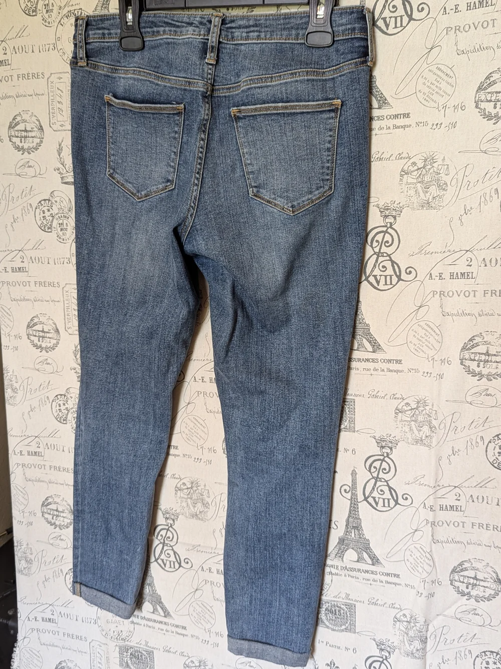Universal Thread Women's Distressed Stretch Skinny Jeans - Blue Size 10
